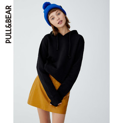 PULL&BEAR 秋装女2018新款人造皮革迷你高腰半身裙09398321