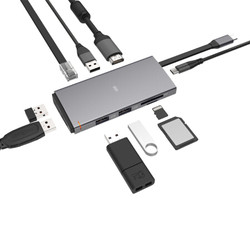 京造 Type-C便携式扩展坞10合1 USB-C转HDMI/PD充电转换器数据线  华为P20/Mate20苹果MacBook4K投屏拓展坞