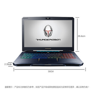 ThundeRobot 雷神 911 Targa 15.6英寸游戏笔记本电脑 (1920×1080、蓝色、GTX1050Ti 4G、8GB、256GB+1TB、i7-8750H、15.6英寸)