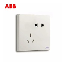 ABB  轩致 五孔开关插座 雅典白  4只装 *2件