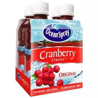 美国进口 优鲜沛(Ocean Spray) 蔓越莓综合果汁 整箱装 295ml/瓶*4瓶 (5件起售) *10件