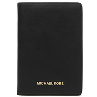 MICHAEL KORS 迈克·科尔斯 MK 中性ELECTRONICS系列黑色牛皮英文金属装饰IPAD保护套 32T4GELL3L Black