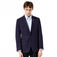 太平鸟男装秋冬新品男士系列男士商务修身外套 L 紫色