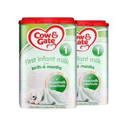 Cow & Gate 英国牛栏 婴幼儿奶粉 1段 800g*2罐装 0-6个月龄