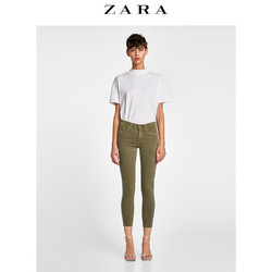 ZARA 女装 珠宝饰侧带饰牛仔裤 06147056505