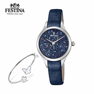 中亚Prime会员： Festina 法斯蒂納 石英女士手表+手镯套装 F20409/2