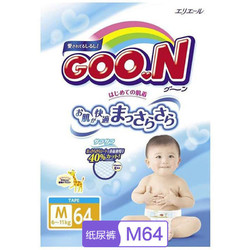 GOO.N 大王 纸尿裤 M68/M64/M64+4片 2包（随机发货）