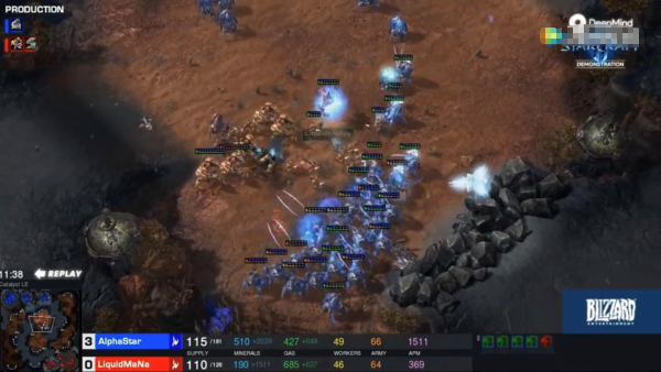 谷歌Deepmind人工智能击溃星际2人类职业高