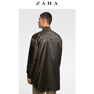 ZARA 00706435505 男士长款飞行员冬季外套 绿色 S