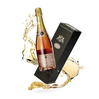 京东海外直采 法国乔治卡迪亚桃红香槟酒 750ml 礼盒装 原瓶进口