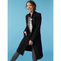 Old Navy 340881 磨毛长袖中长款大衣