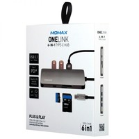 MOMAX 摩米士 卓悦 USB-C 6合1多端口转换器 DHC7A