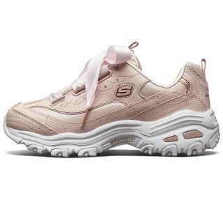 Skechers斯凯奇2019春夏D'lites缎带蝴蝶结丝绸老爹鞋女 11976 (薰衣草色、35)