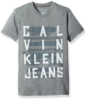 CALVIN KLEIN/卡尔文·克莱 男童 V领 T恤 限5码