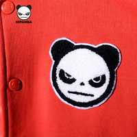 HIPADA 你好熊猫 设计潮牌 女款 熊头印花连帽棒球服