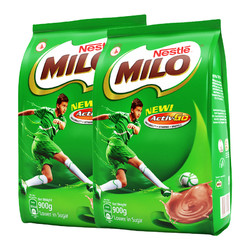 Nestle 雀巢 美禄Milo巧克力冲饮可可粉（特浓少糖）900g*2袋装 新加坡版
