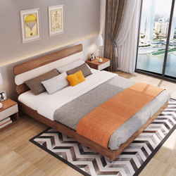A家家具 单床+床头柜*1+床垫 1.5米框架床 
