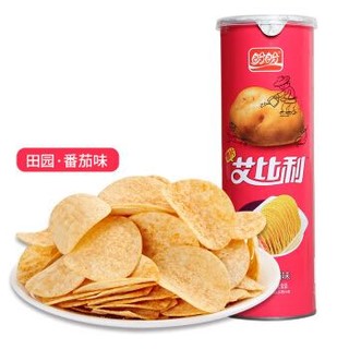 盼盼 艾比利薯片零食 膨化休闲食品罐装田园番茄味95g *11件