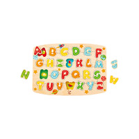 Hape 四阶字母启蒙小抓手拼图宝宝儿童益智玩具 3岁以上