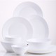 干净大气 装点您家餐桌 乐美雅 华瑞纳系列 钢化玻璃餐具 10件套+鱼盘