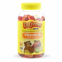 L'il Critters 小熊糖 儿童天然果味维生素D3小熊软糖 190粒