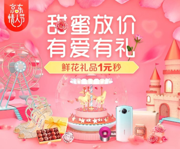 促销活动京东甜蜜放价有爱有礼情人节专场
