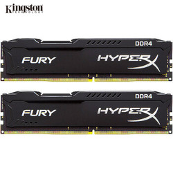 金士顿(Kingston)骇客神条 Fury系列 DDR4 2400 32G (16GBx2) 台式机电脑内存条 兼容2133
