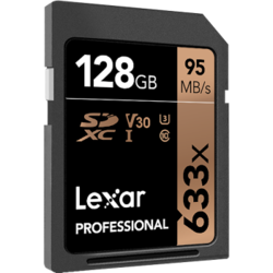 Lexar 雷克沙 Professional 633x SDXC UHS-I U3 V30 Class10 SD存储卡 128GB