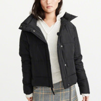 限尺码、反季特卖：Abercrombie & Fitch 244094-2 女士立领棉服