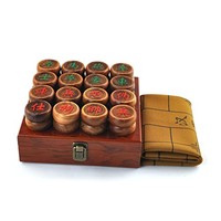 直径5.8厘米 缅甸花梨象棋+商务礼盒