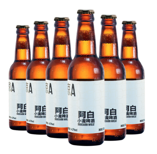 京a 阿白 小麦啤酒 330ml*6瓶