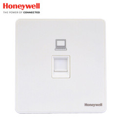 霍尼韦尔（honeywell）开关插座 电脑插座面板 八芯电脑86型墙壁插座 优雅系列白色*3件