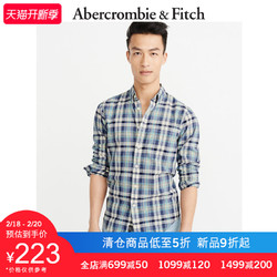 季末特惠Abercrombie & Fitch男装马德拉斯布衬衫 208178 AF