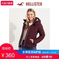 Hollister2018年秋季新品仿羊羔绒内衬棉服夹克外套 女 215929-1