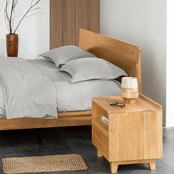 林音系列实木床+2个床头柜组合