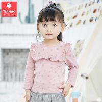 纤丝鸟（TINSINO）童装女童长袖T恤儿童春秋打底衫2018新款宝宝衣服