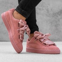 PUMA 彪马 Suede Heart Satin 女士休闲运动鞋 