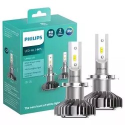 飞利浦(PHILIPS)耀白光LED H7汽车灯泡大灯近远光灯2支装