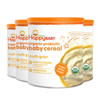 HappyBaby 禧贝 婴幼儿有机混合谷物米粉 198g 4罐装