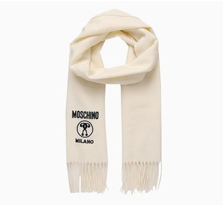 MOSCHINO  莫斯奇诺 女士logo刺绣羊毛围巾  M1343-30333  粉色