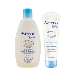 Aveeno 艾维诺 婴儿天然燕麦润肤乳227g+燕麦无泪洗发沐浴露236ml