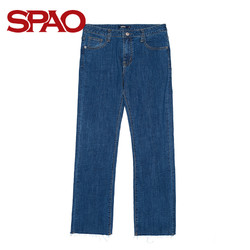 SPAO2018秋冬新款女士牛仔裤学生显瘦直筒水洗牛仔裤 SPTJ838P52