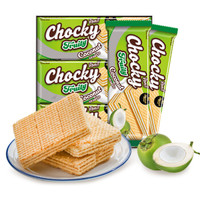泰国进口 CHOCKY/比斯奇果屋巧客 椰子味夹心威化饼干 早餐下午茶 办公室点心（30g*12袋）/盒360g *10件
