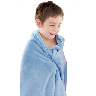南极人(Nanjiren) 婴儿浴巾棉超柔儿童宝宝强吸水柔软亲肤洗澡毛巾被空调盖毯 成人可用  蓝色 *2件