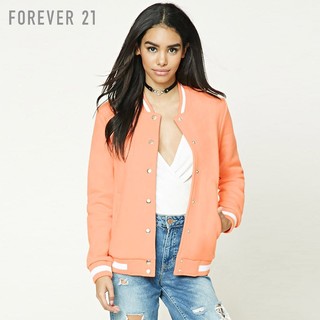 Forever21 街头风按扣棒球夹克外套女