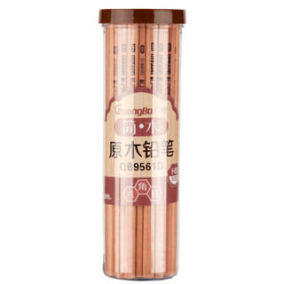 广博(GuangBo)30支桶装HB原木铅笔 素描绘图办公用品QB9561D *5件