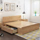 北欧风格实木床 主卧1.5m1.8米婚床日式双人床 现代简约原木家具