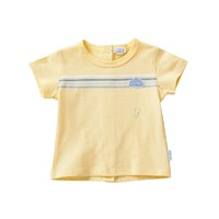 P'tit bisou 法国进口  宝宝短袖 小猫咪T恤 米黄色 1-12个月 *3件