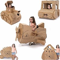 熊孩智城堡 儿童玩具 手工DIY纸壳玩具 (飞机)