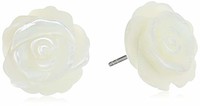 Amazon Collection 珍珠玫瑰15 mm 耳钉